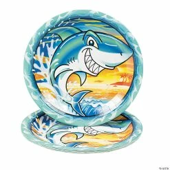 Wholesale 👍 Jawsome Shark Paper Dinner Plates - 8 Ct. ✔️