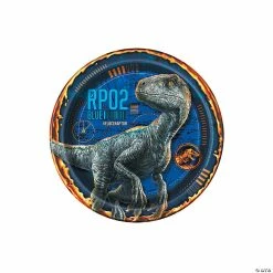 Coupon ⭐ Jurassic World™ RP02 Blue the Velociraptor Paper Dessert Plates - 8 Ct. 🔥