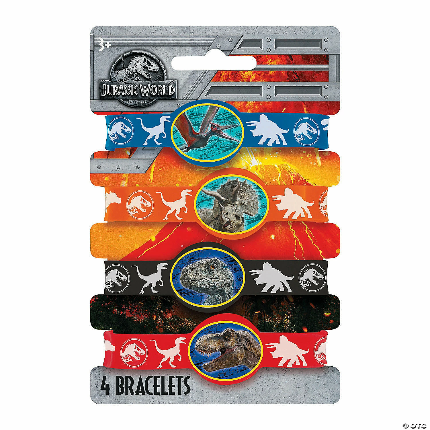 Top 10 π Jurassic Worldβ’ Rubber Bracelets - 4 Pc. π― - Image 2