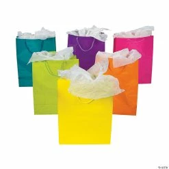 Flash Sale 🔥 Large Neon Paper Gift Bags - 12 Pc. 🤩