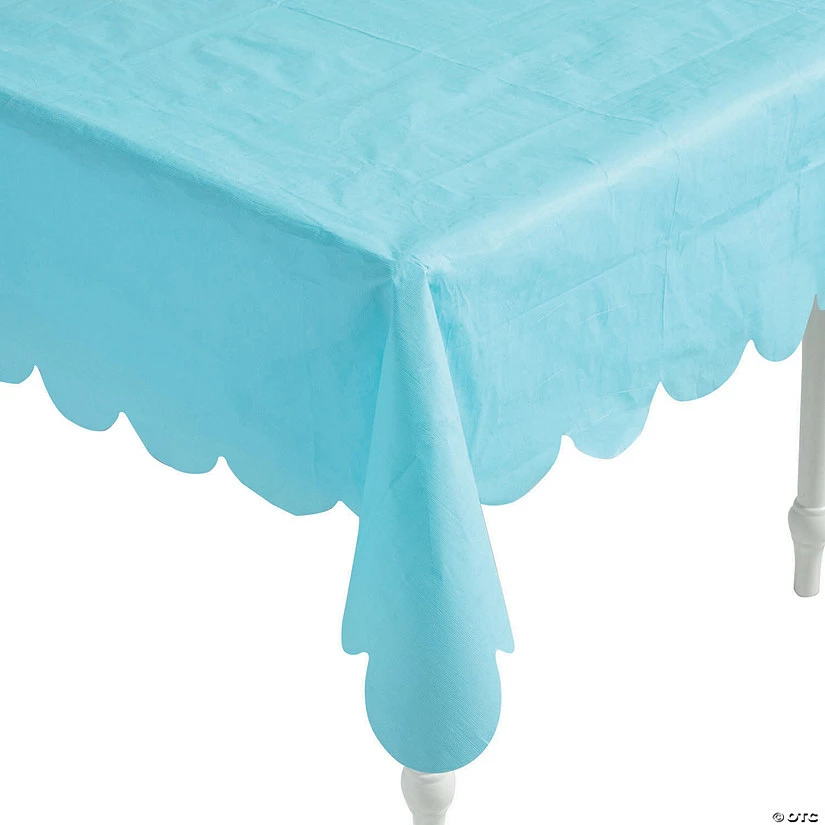 Wholesale ๐ Scallop Edge Paper Tablecloth โจ