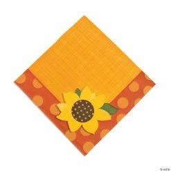 Promo 👏 Lil’ Pumpkin Party with Sunflower Luncheon Napkins - 16 Pc. ⌛