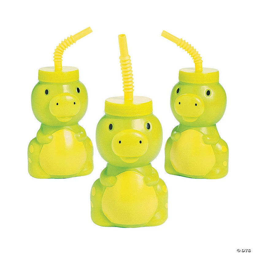 Buy 𧨠Little Dino Cups with Straws - 8 Ct. π€©