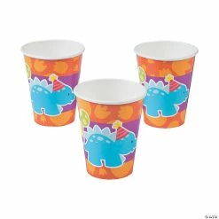 Hot Sale ⭐ Little Dino Stegosaurus Paper Cups - 8 Pc. 🔥
