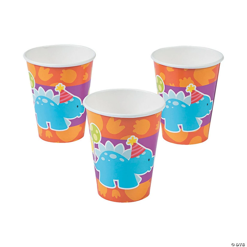 Hot Sale ⭐ Little Dino Stegosaurus Paper Cups - 8 Pc. 🔥