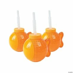Cheap 😉 Little Fisherman Cups with Straws - 8 Ct. ⌛