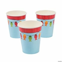 Outlet ⭐ Little Fisherman Hanging Fish Paper Cups - 8 Pc. 🌟