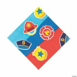 Hot Sale 🛒 Little Hero Badge & Hat Luncheon Napkins - 16 Pc. 🤩