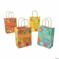 Buy 😉 Medium Fiesta Muchas Gracias Paper Gift Bags - 12 Pc. 👏
