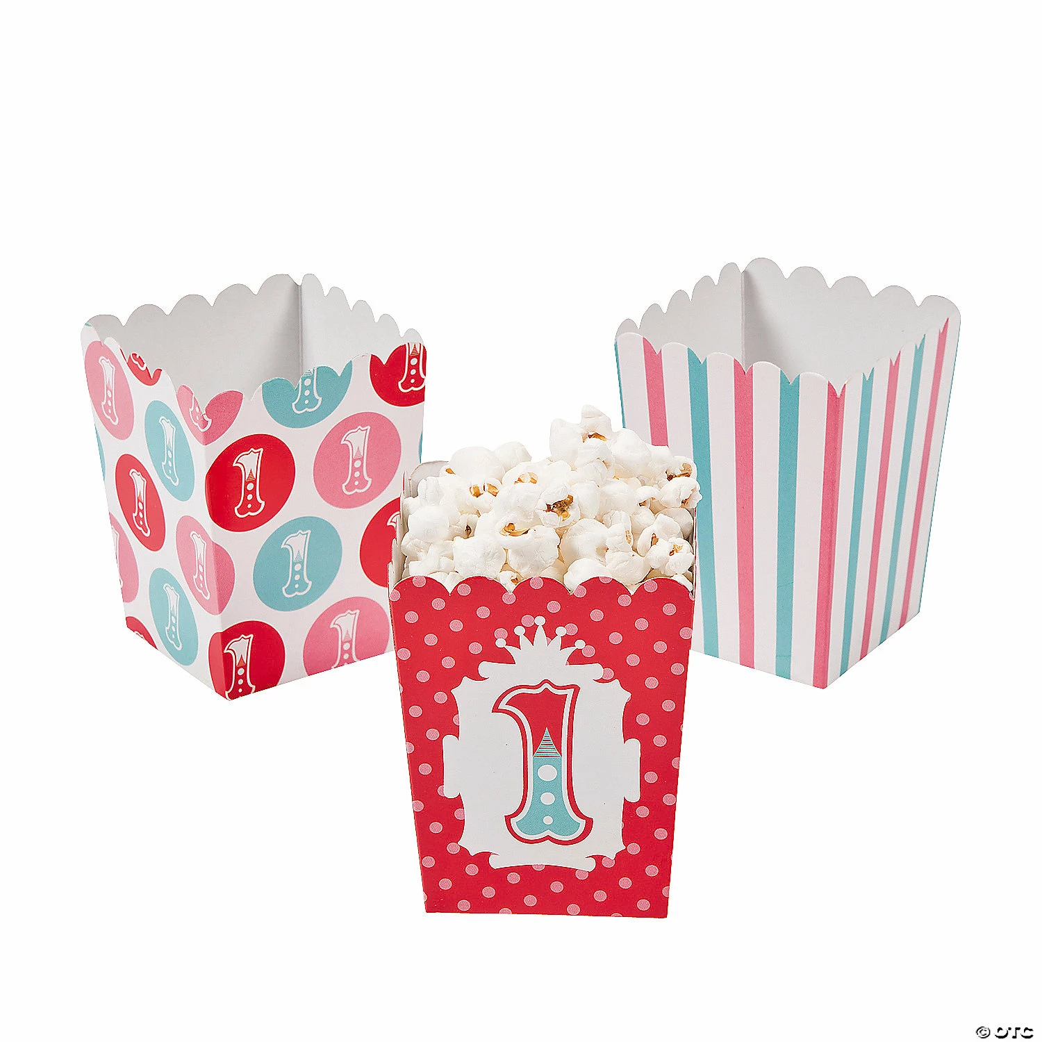 Cheapest π Mini 1st π Birthday Circus Popcorn Boxes - 24 Pc. π―