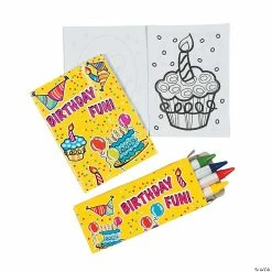 Hot Sale 👍 Mini Happy 🎂 Birthday Coloring Sets - 12 Pc. 🎁