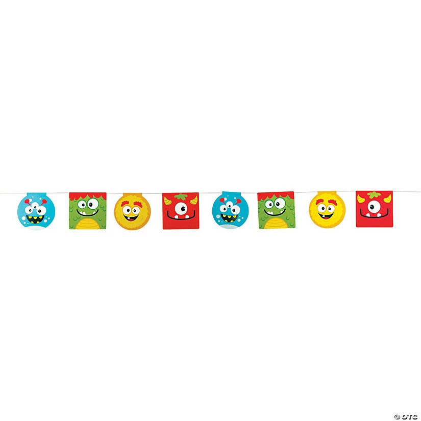 Cheapest π€© Mini Monster Paper Pennant Banner π₯