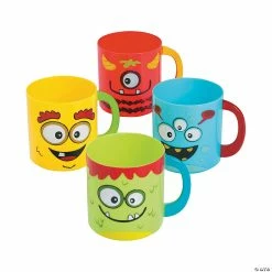 Cheap 🥰 Mini Monster Plastic Mugs - 12 Ct. 💯
