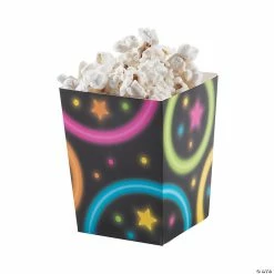 Outlet 😀 Mini Neon Glow Party Popcorn Boxes - 24 Pc. 🎁