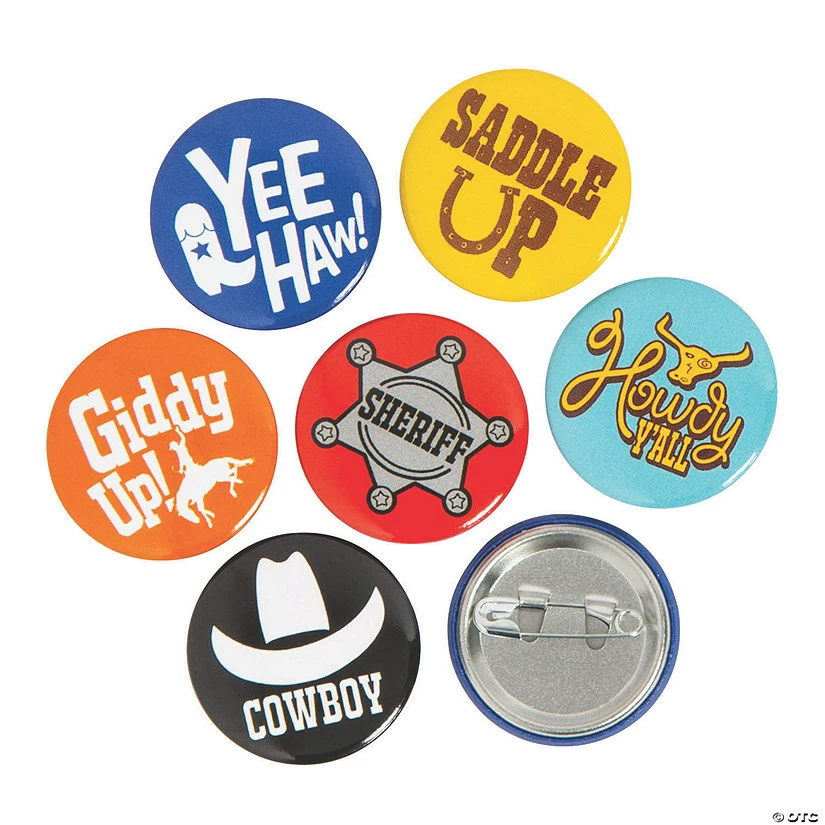 Cheapest π Mini Western Buttons - 48 Pc. π