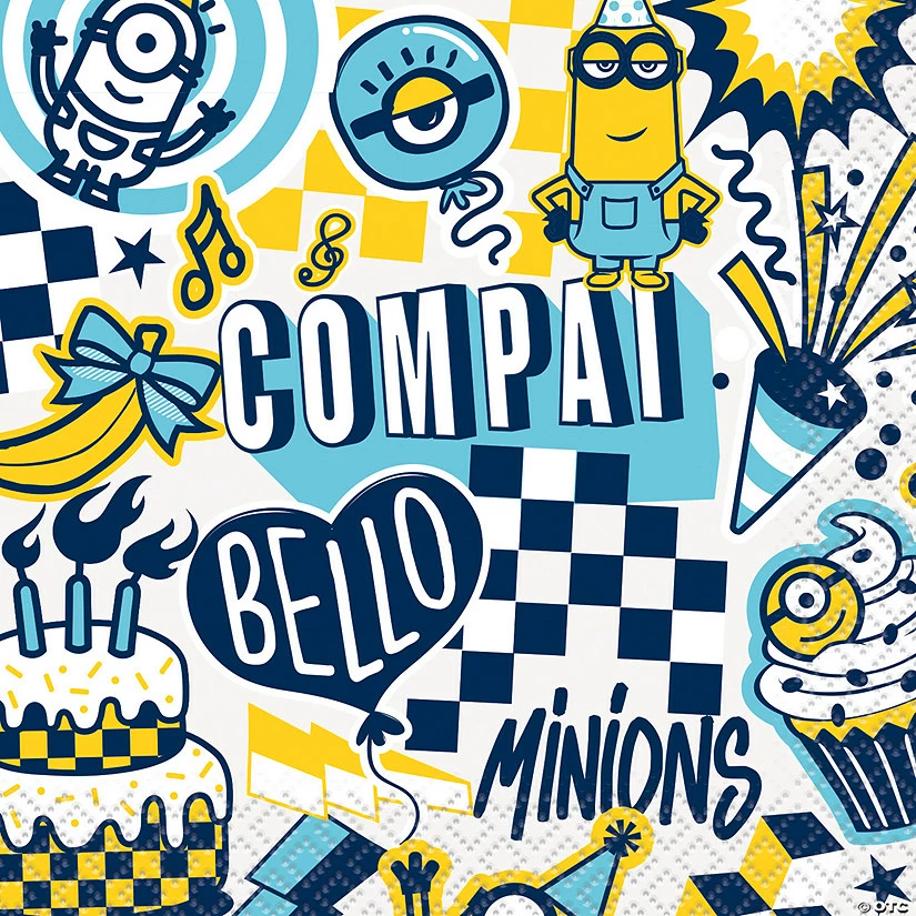 Hot Sale 👍 Minions™ Paper Beverage Napkins - 16 Pc. 🥰