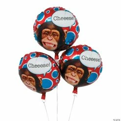 Wholesale ✔️ Monkey 18" Mylar Balloon - 3 Pc. 👏