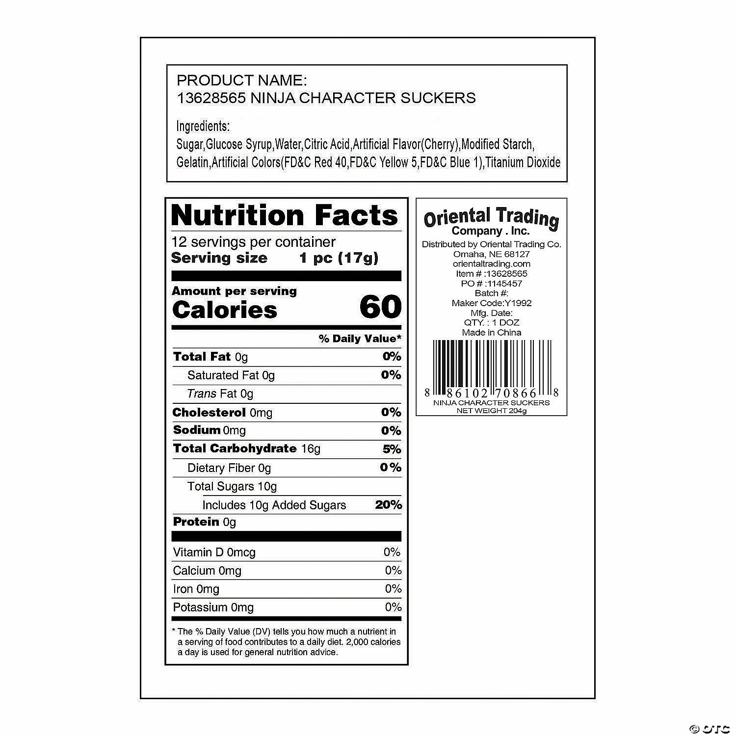 Outlet π Ninja Character Lollipops - 12 Pc. π - Image 2