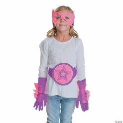 Best Sale 🛒 Pink & Purple Superhero Accessories - 4 Pc. 🌟