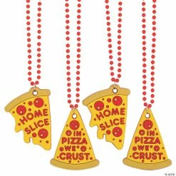Discount 💯 Pizza Bead Necklaces with Sayings - 24 Pc. ⌛