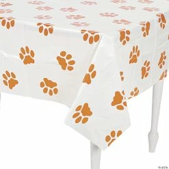 Cheap ✔️ Puppy Paw Print Plastic Tablecloth 😀