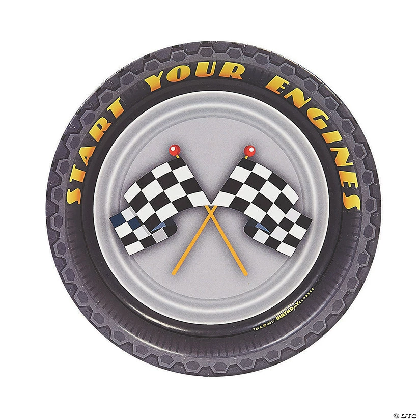 New π Racecar Racing Party Paper Dessert Plates - 8 Ct. βοΈ