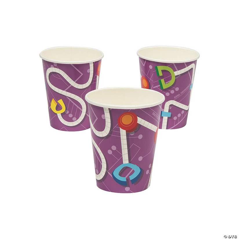 Cheap π Robot Party Circuit Boards & Pinchers Purple Paper Cups - 8 Pc. β€οΈ