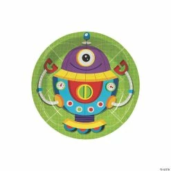 Outlet ⭐ Robot Party Paper Dessert Plates - 8 Ct. ✨