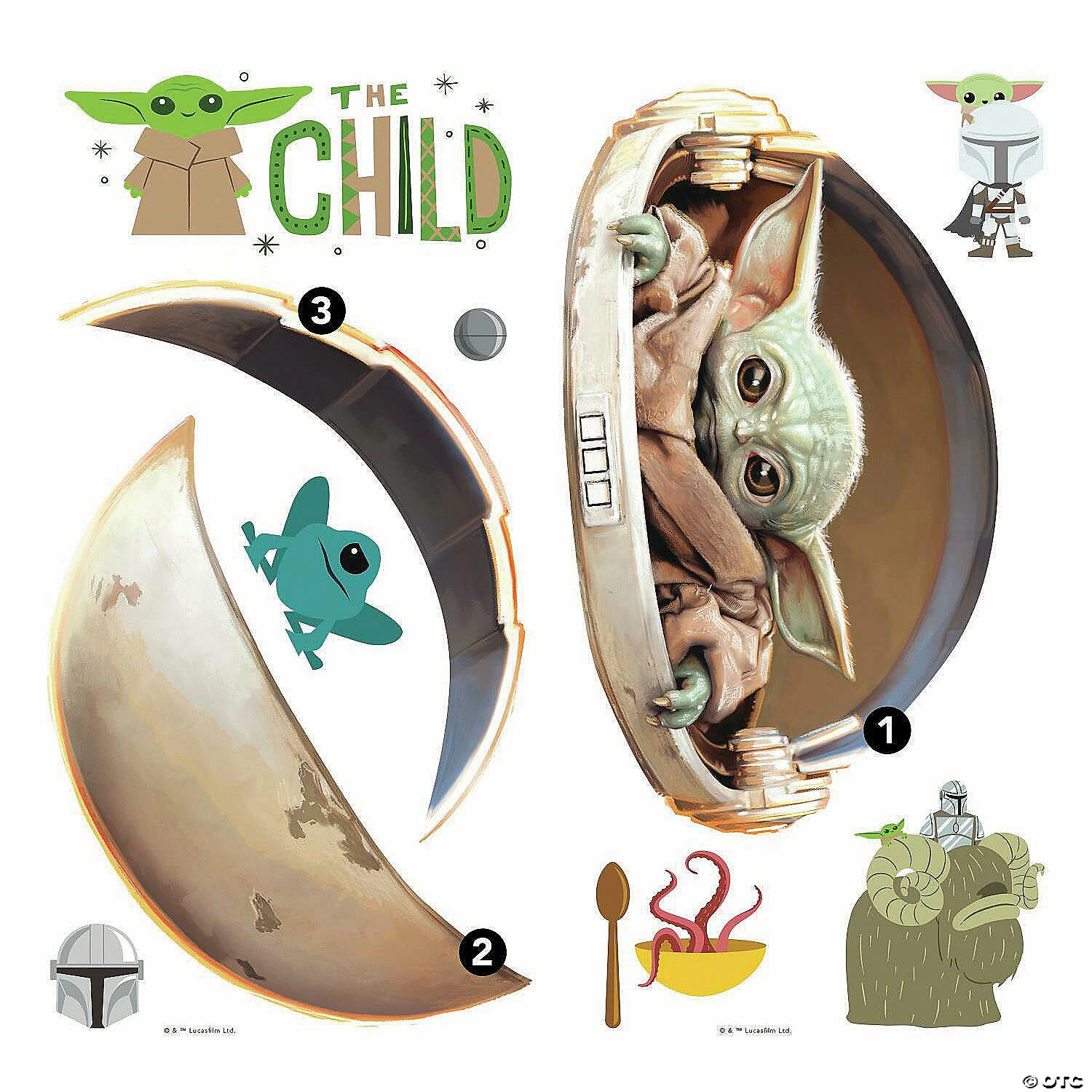 Discount βοΈ RoomMates The Mandalorian The Child Painted Peel and Stick Wall Decals π - Image 3
