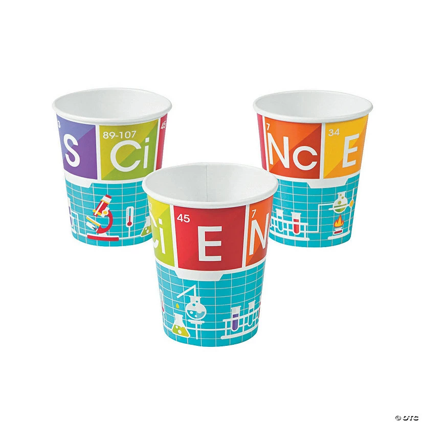 Top 10 ⭐ Science Party Chemistry & Periodic Table Paper Cups - 8 Pc. 🔥