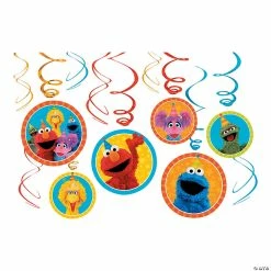 Discount 🔔 Sesame Street® Hanging Swirl Decorations - 12 Pc. 🌟