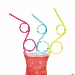 Outlet 😍 Silly Loop Straws - 12 Pc. ✔️