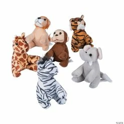 Budget 👏 Sitting Stuffed Zoo Animals - 12 Pc. 😀