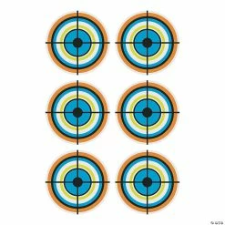 Best Sale 👏 Small Dart Battle Target Cardboard Cutouts - 6 Pc. ⭐