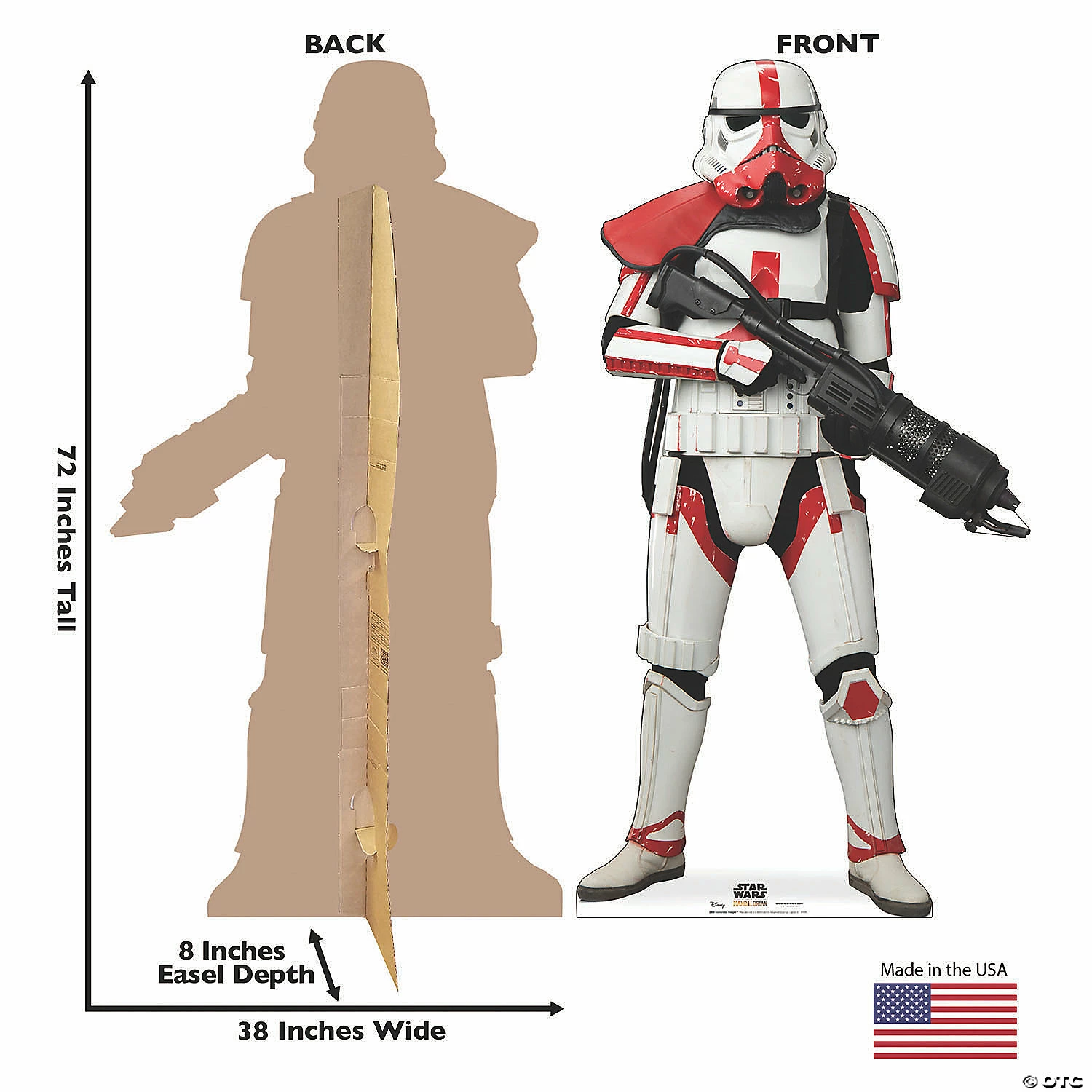 Deals 🤩 Star Wars™ The Mandalorian™ Incinerator Trooper Life-Size Cardboard Stand-Up 💯 - Image 3