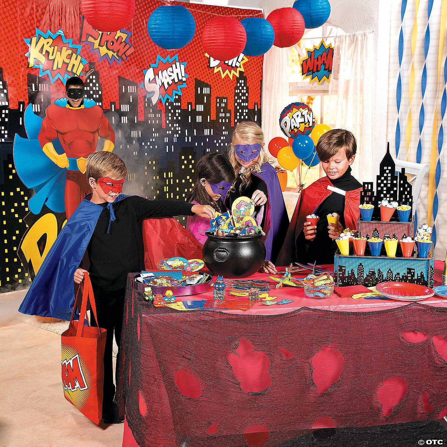 Cheap π₯ Superhero City Treat Stand with Cones - 33 Pc. π― - Image 2