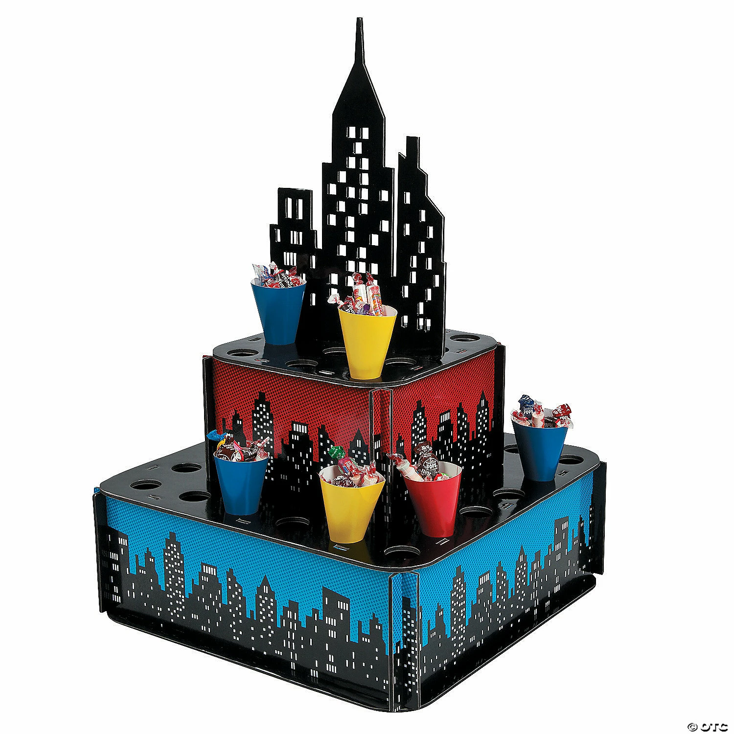 Cheap π₯ Superhero City Treat Stand with Cones - 33 Pc. π―