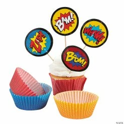 Cheap π Superhero Cupcake Liners with Picks - 100 Pc. π