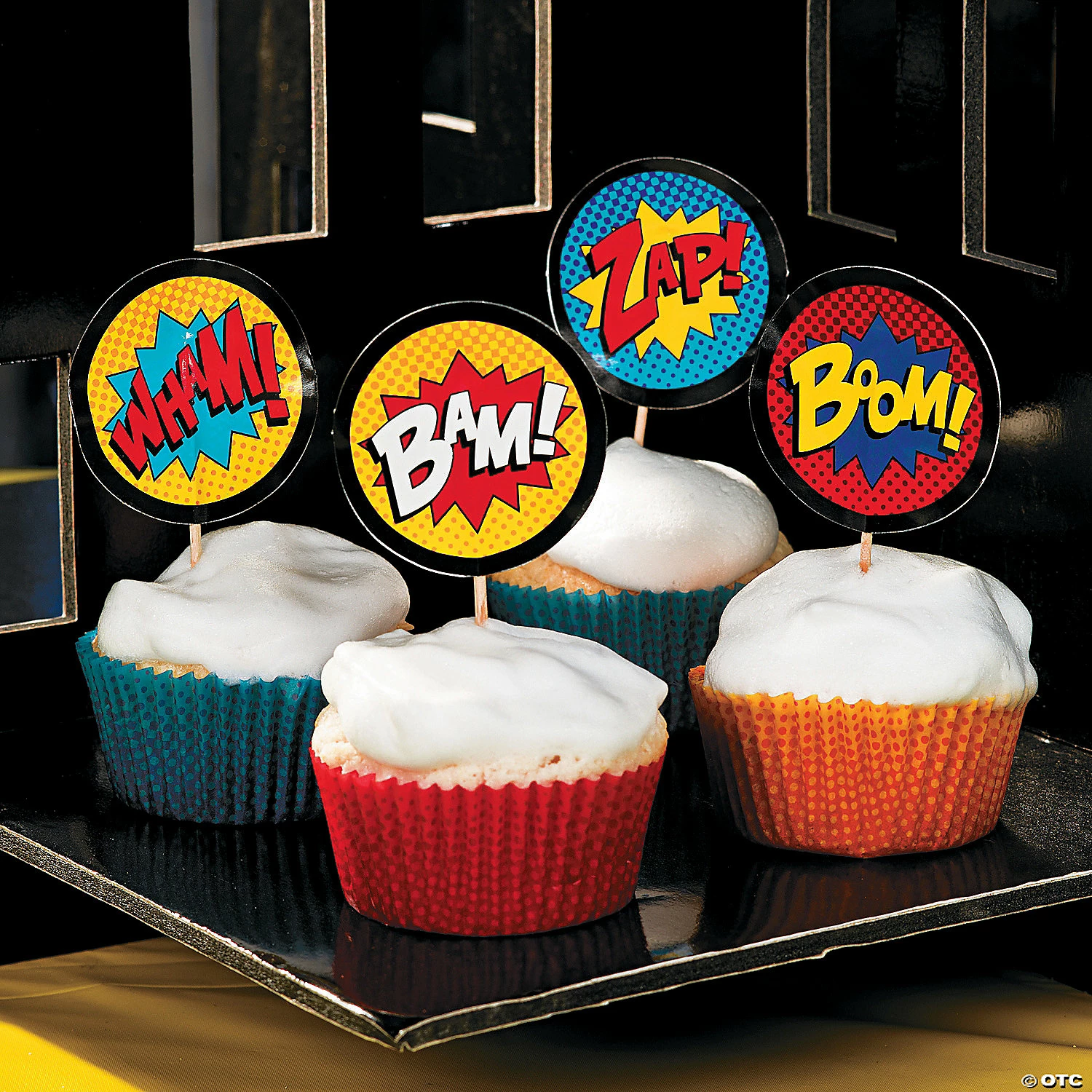 Cheap π Superhero Cupcake Liners with Picks - 100 Pc. π - Image 2