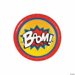 Coupon 😍 Superhero Party Boom Paper Dessert Plates - 8 Ct. 👏
