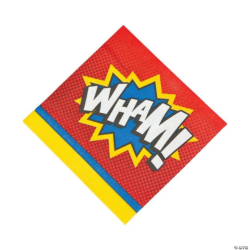 Outlet π Superhero Wham Luncheon Napkins - 16 Pc. π