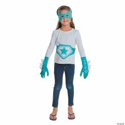 Buy ⭐ Teal & White Superhero Accessories - 4 Pc. 🤩