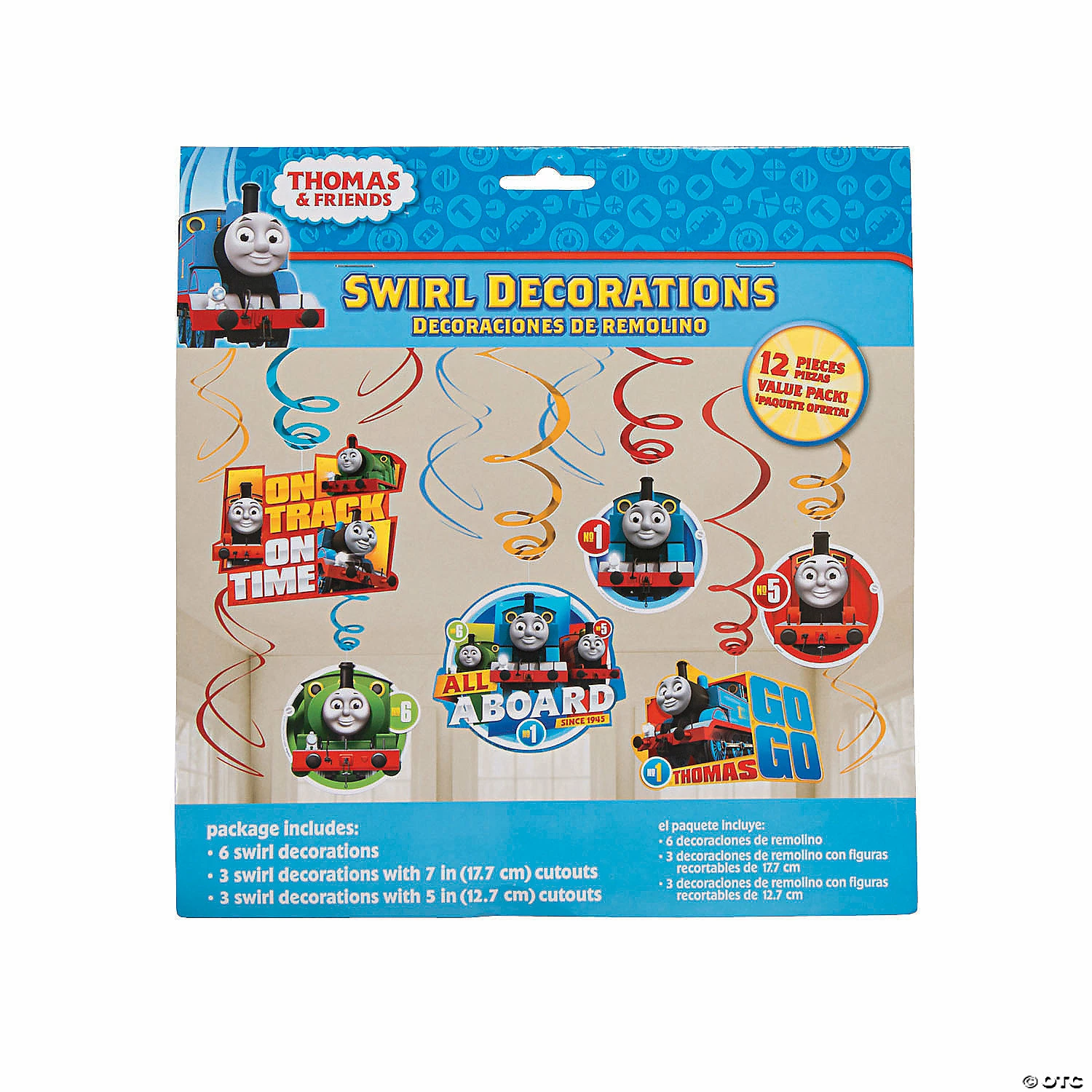 Cheapest 😀 Thomas the Tank Engine & Friends™ Hanging Swirl Decorations - 12 Ct. ⭐ - Image 2