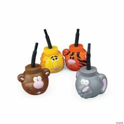 Best reviews of 🧨 Zoo Animal Cups with Straws - 12 Ct. 🛒